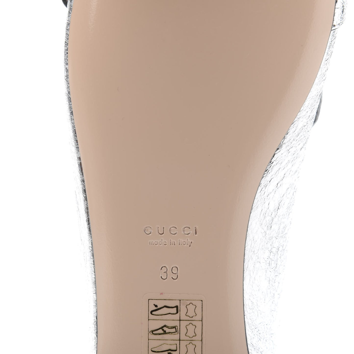 Galassia GG Marmont Fringe Flats 39 Argento