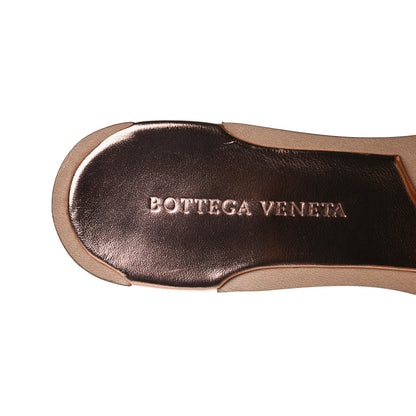 Bottega Veneta Metallic Nappa Intrecciato Heeled Sandals 37 Rose Gold 10 of 11