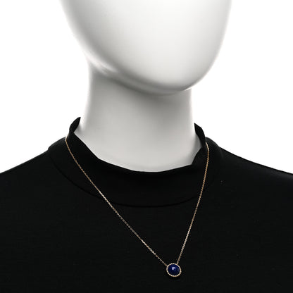 Van Cleef & Arpels 18K Yellow Gold Lapis Lazuli Perlee Couleurs Pendant Necklace 2 of 5