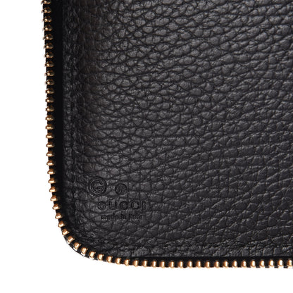 Gucci Dollar Calfskin Medium GG Zip Around Wallet Black 6 of 8