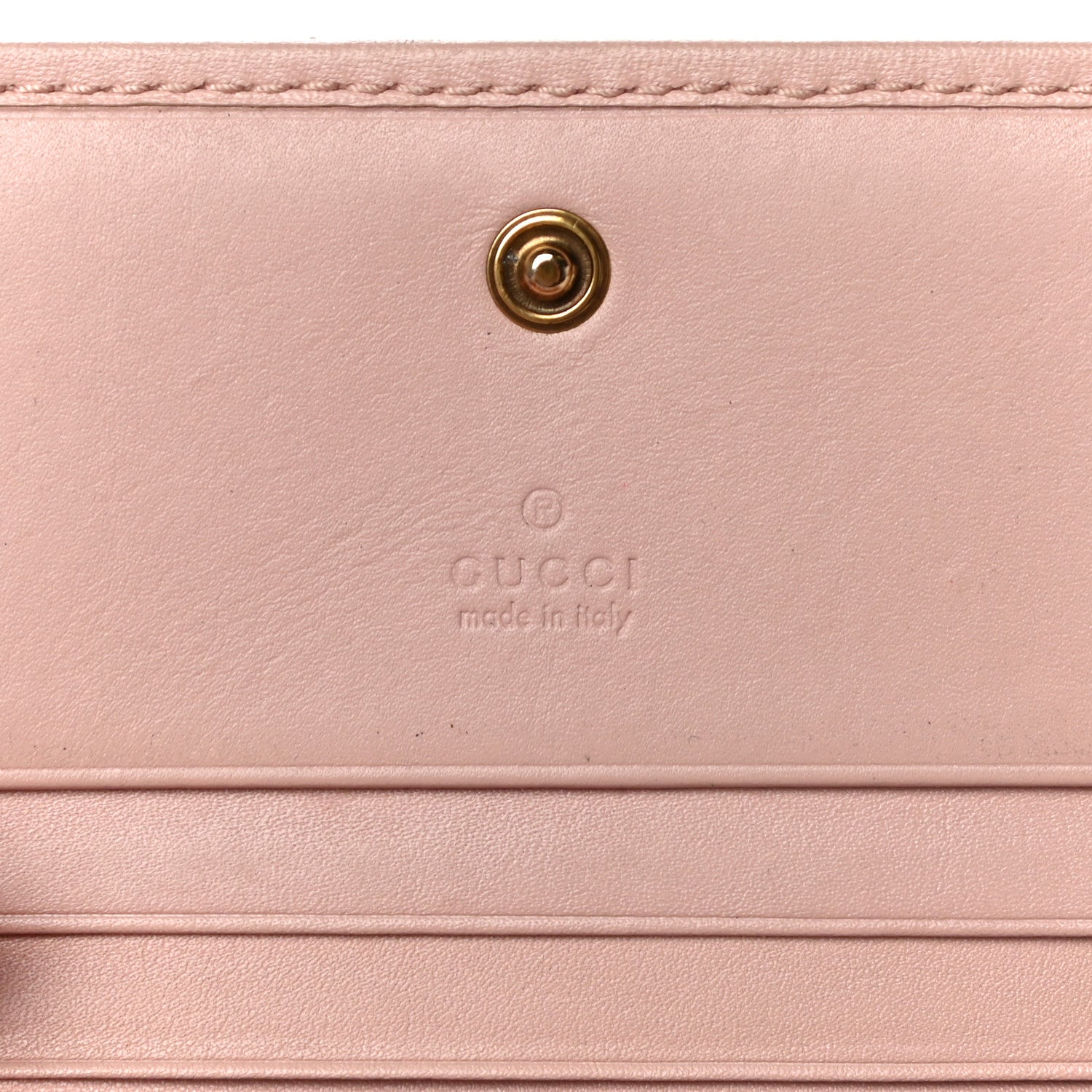 Gucci Calfskin Matelasse GG Marmont Card Case Wallet Perfect Pink 6 of 11