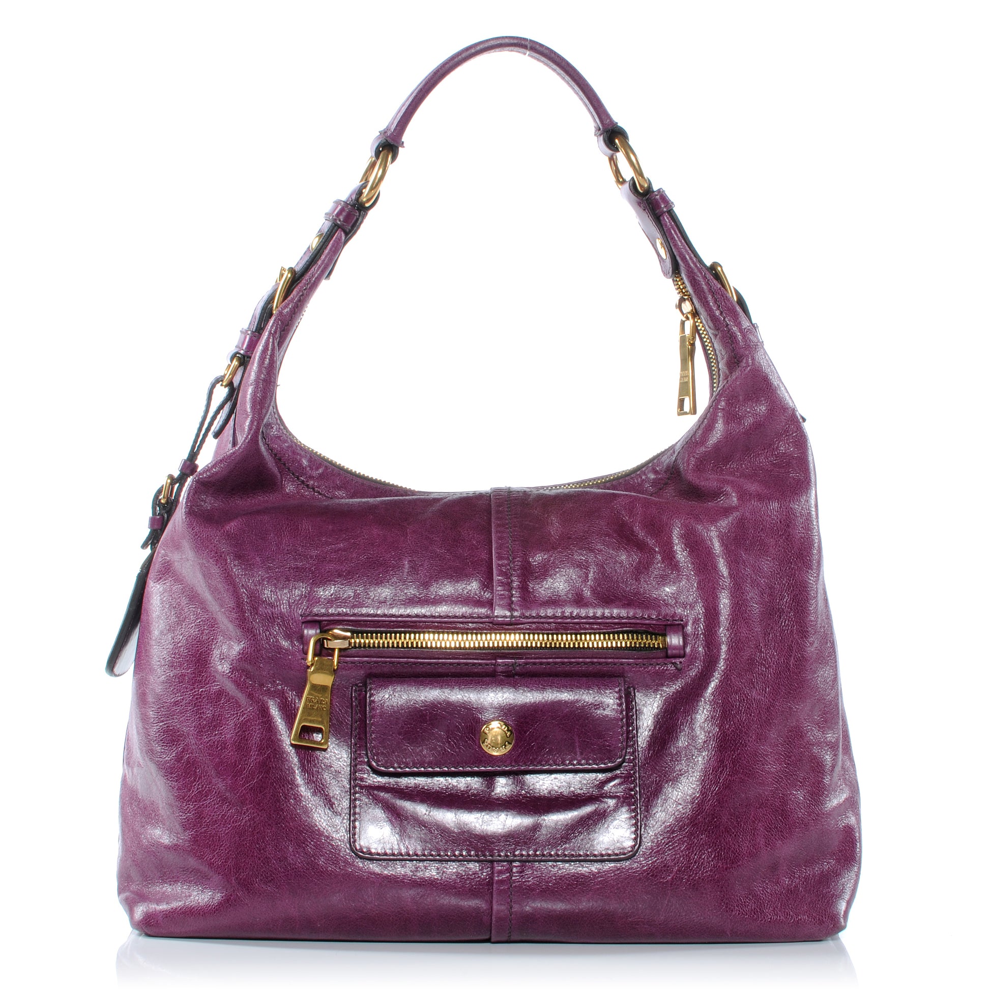 Prada Vitello Shine Hobo Erica 3 of 10