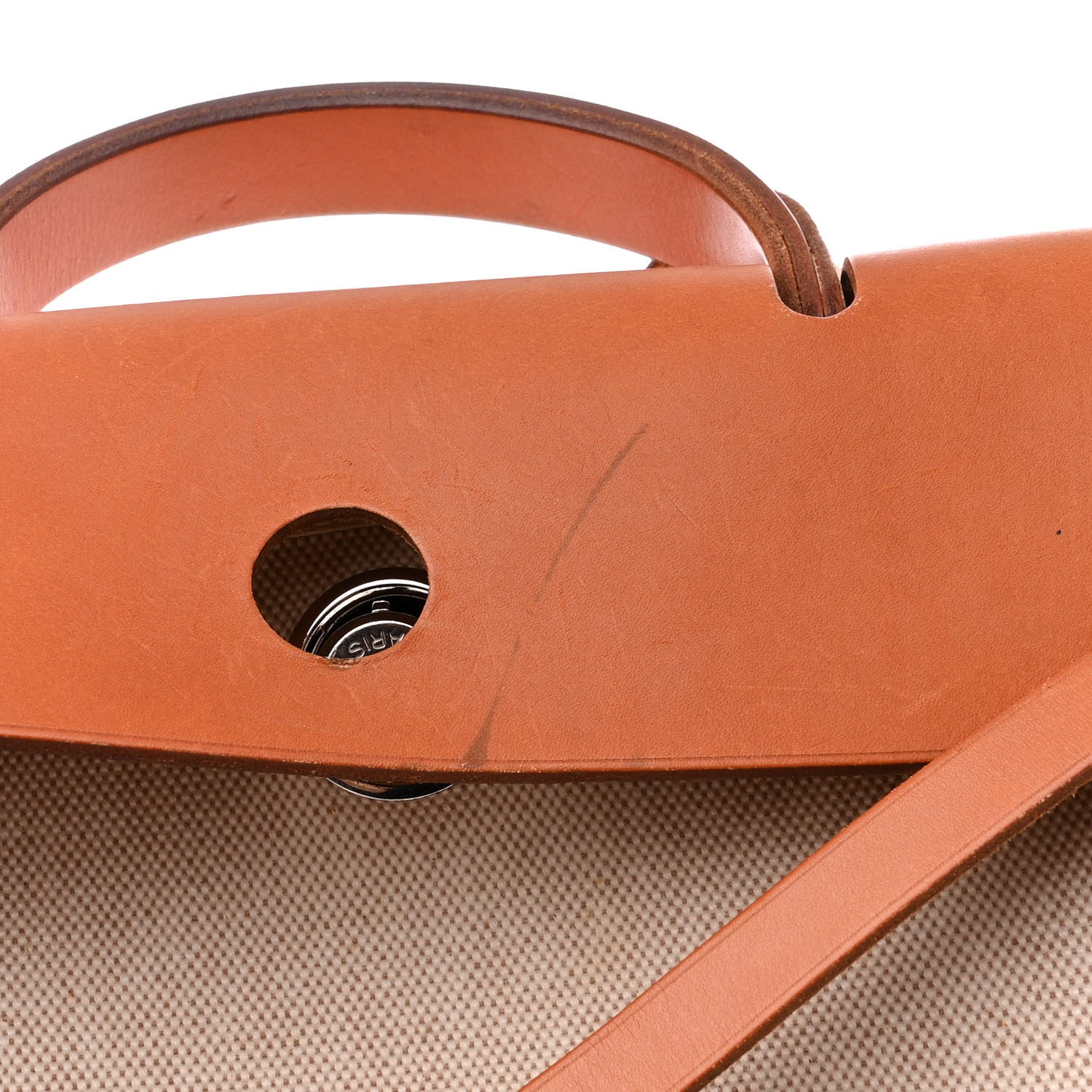 Hermes Toile Vache Calfskin Herbag 39 MM Natural 16 of 16