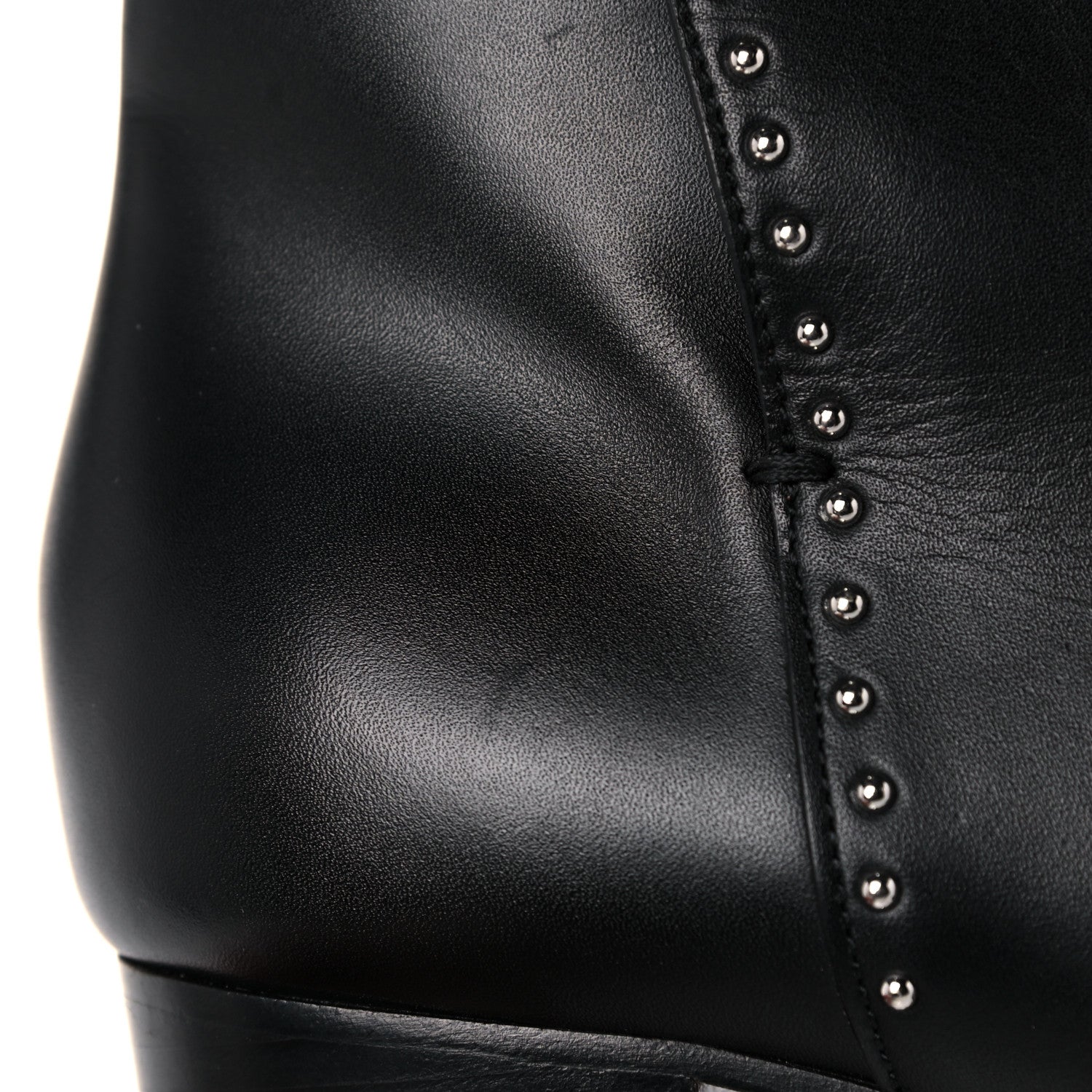 Givenchy Smooth Calfskin Elegant Studded Ankle Boots 39.5 Black 14 of 19