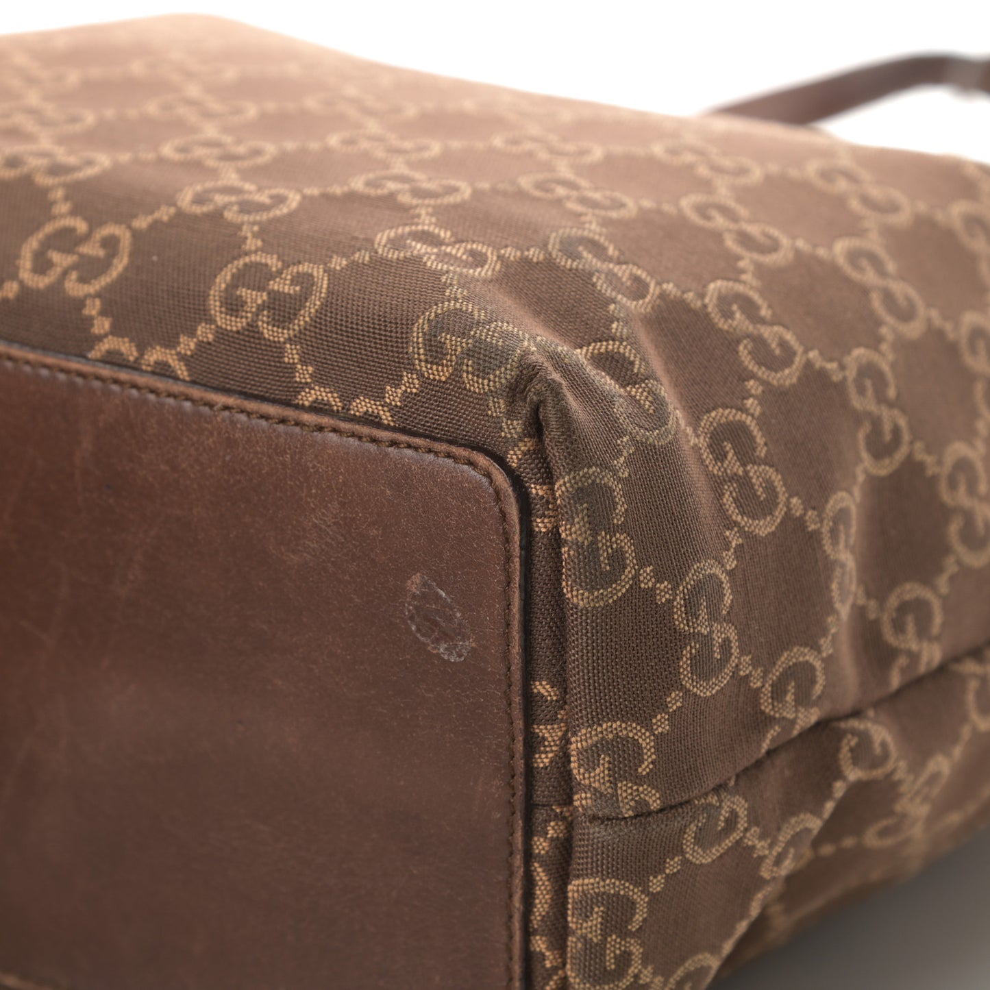 Monogram Small Bucket Tote Brown