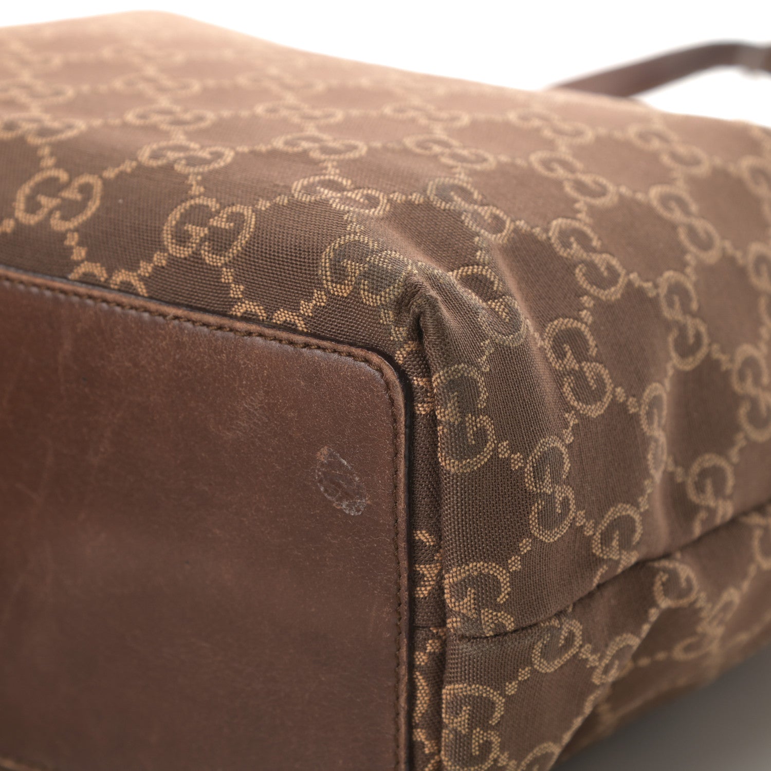 Gucci Monogram Small Bucket Tote Brown 11 of 21