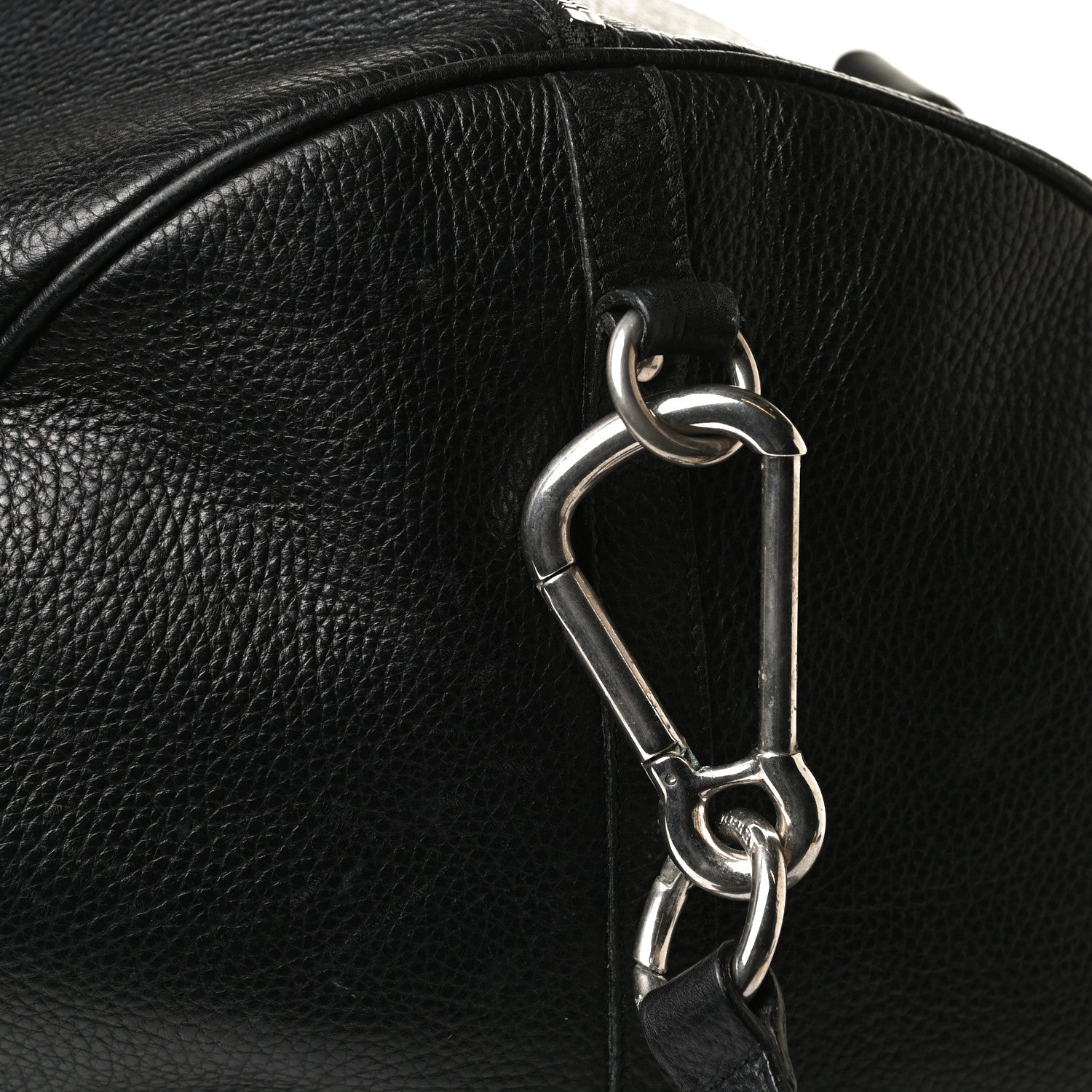 Burberry Calfskin Check Duffle Bag Black 14 of 18