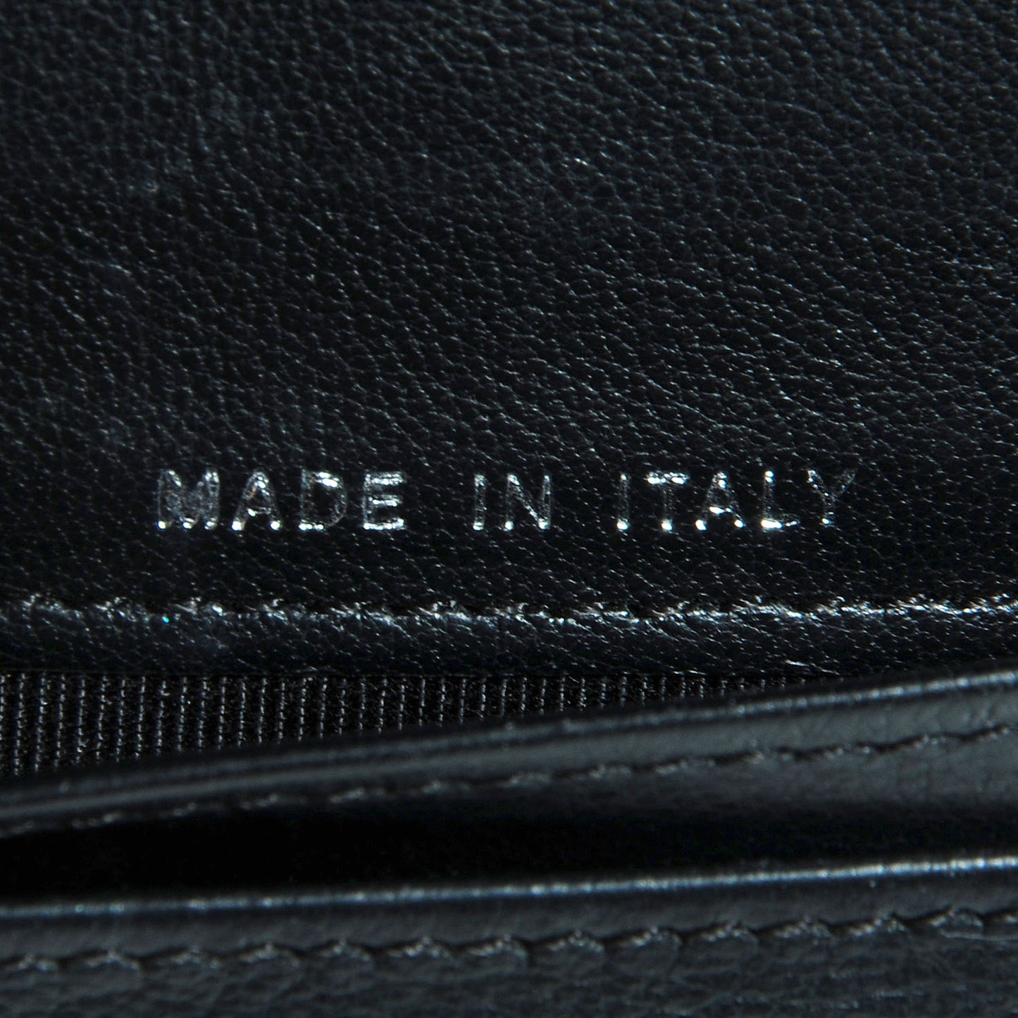 Leather Stitched Yen Wallet Light Beige