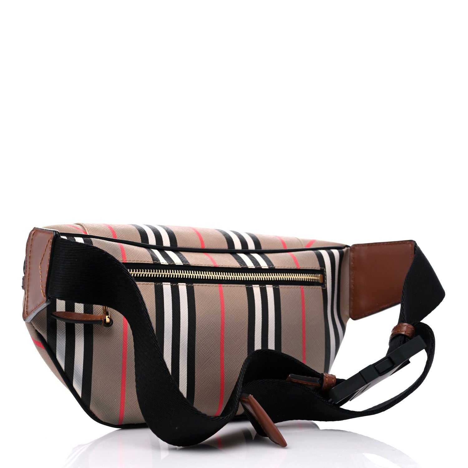 Burberry E-Canvas Icon Stripe Sonny Bum Bag Archive Beige 3 of 8