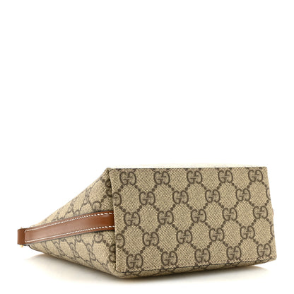 Gucci GG Supreme Monogram Emblem Nano Bucket Bag  Beige Dark Brown 4 of 11