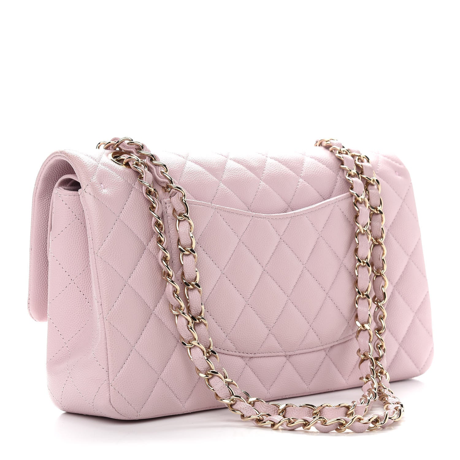 Chanel Caviar Quilted Medium Double Flap Light Pink 2 of 11
