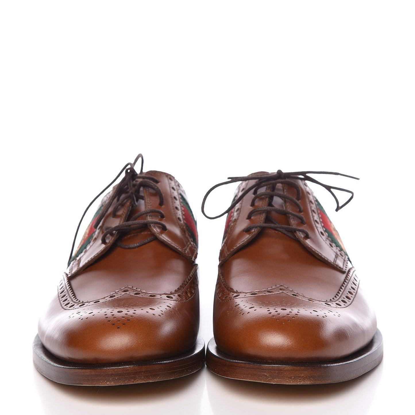 Calfskin Web Bee Embroidered Mens Lace Up Brogue Wingtip Derby Shoes 7.5 Cuir