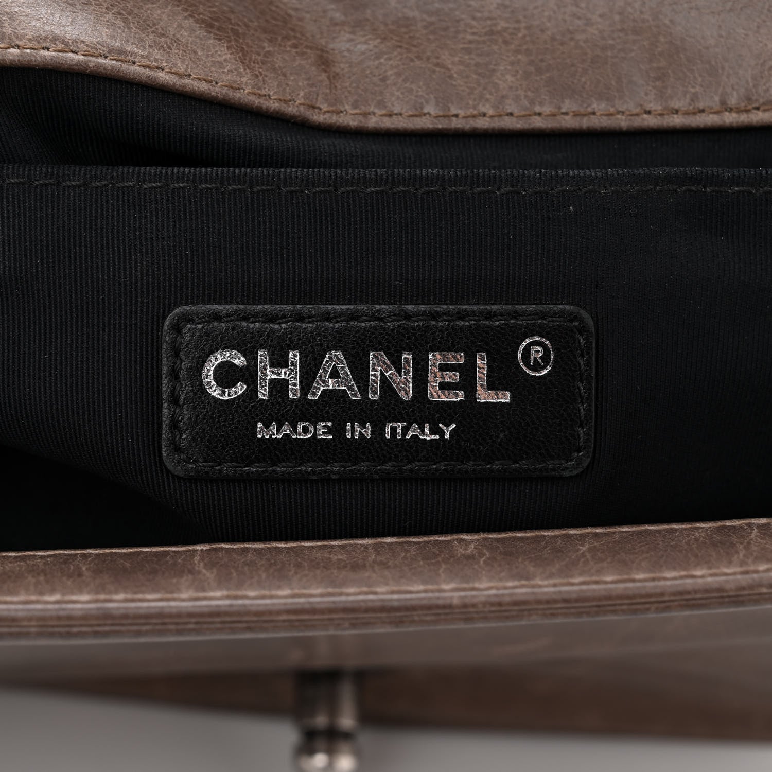 Chanel Calfskin Quilted Double Stitch Medium Boy Flap Brown 6 of 14