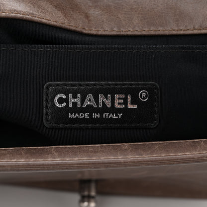 Chanel Calfskin Quilted Double Stitch Medium Boy Flap Brown 6 of 14