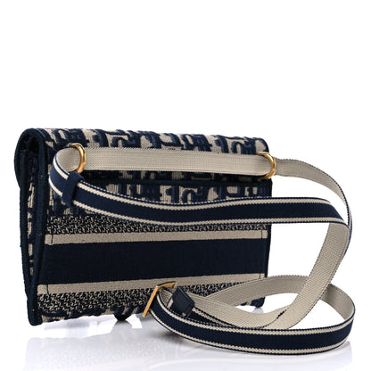 Christian Dior Oblique Slim Saddle Pouch Blue 3 of 11