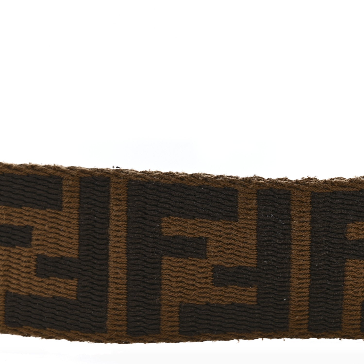 Fendi Ribbon Vitello Century FF 1974 Studded Strap You Fango Marrone Ebano 6 of 7