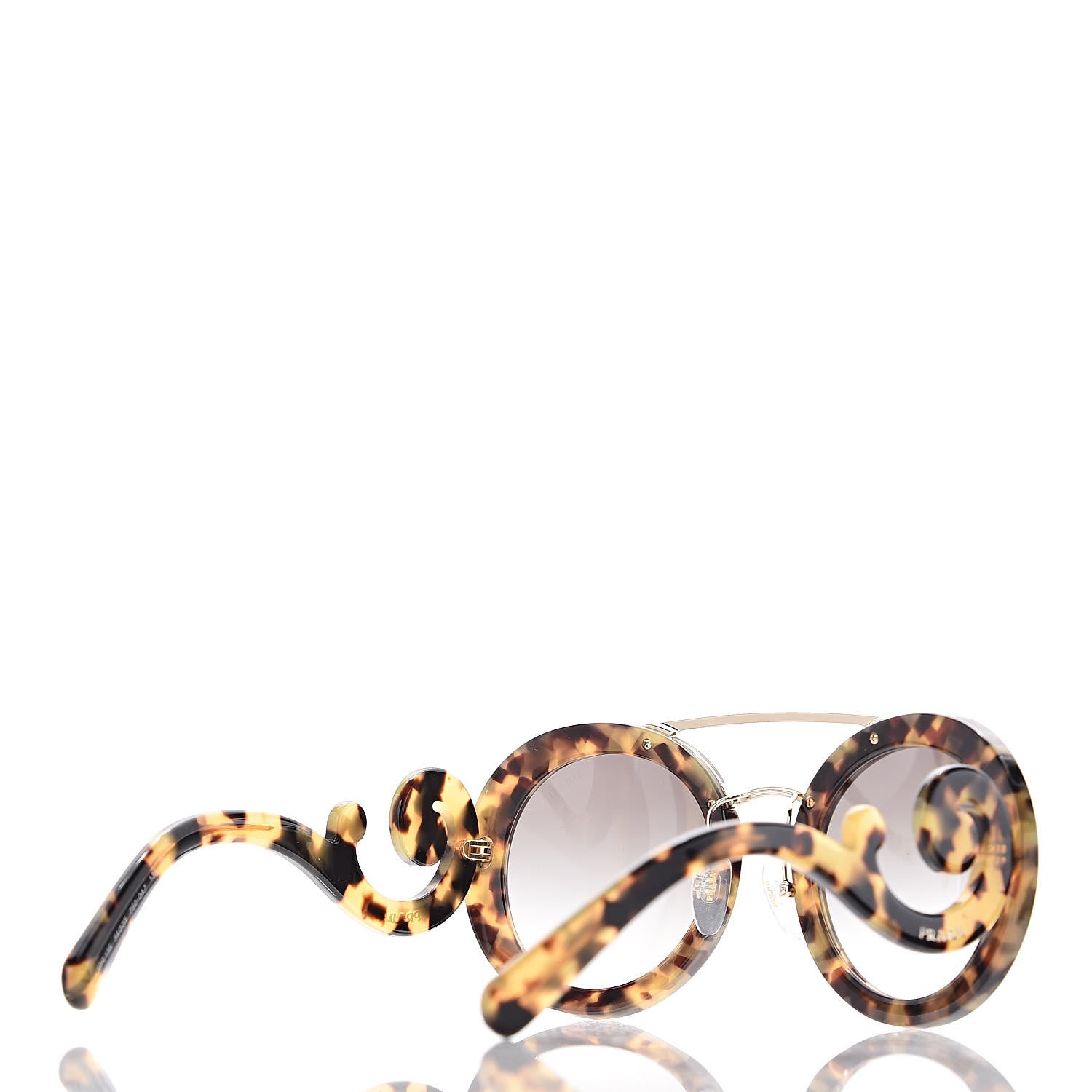 Prada Baroque Sunglasses SPR 13S Havana 4 of 8