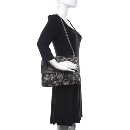 Gucci GG Supreme Monogram Arabesque Medium Dionysus Shoulder Bag Black 2 of 16
