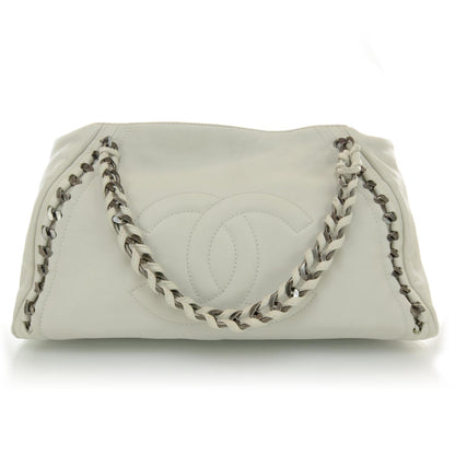 Chanel Caviar Luxe Ligne Modern Chain XL Tote White 1 of 8