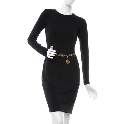 Chanel Lambskin Chain CC Medallion Belt Black Gold 2 of 6