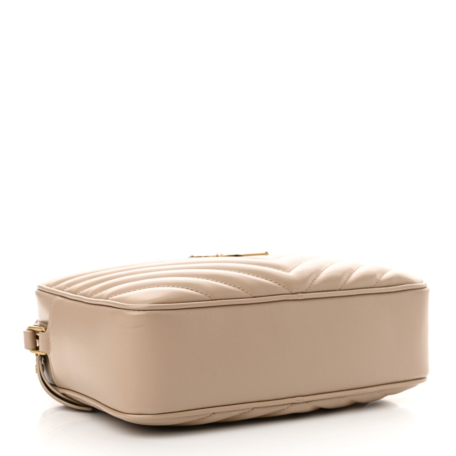 Saint Laurent Calfskin Matelasse Monogram Lou Camera Bag Dark Beige 4 of 11