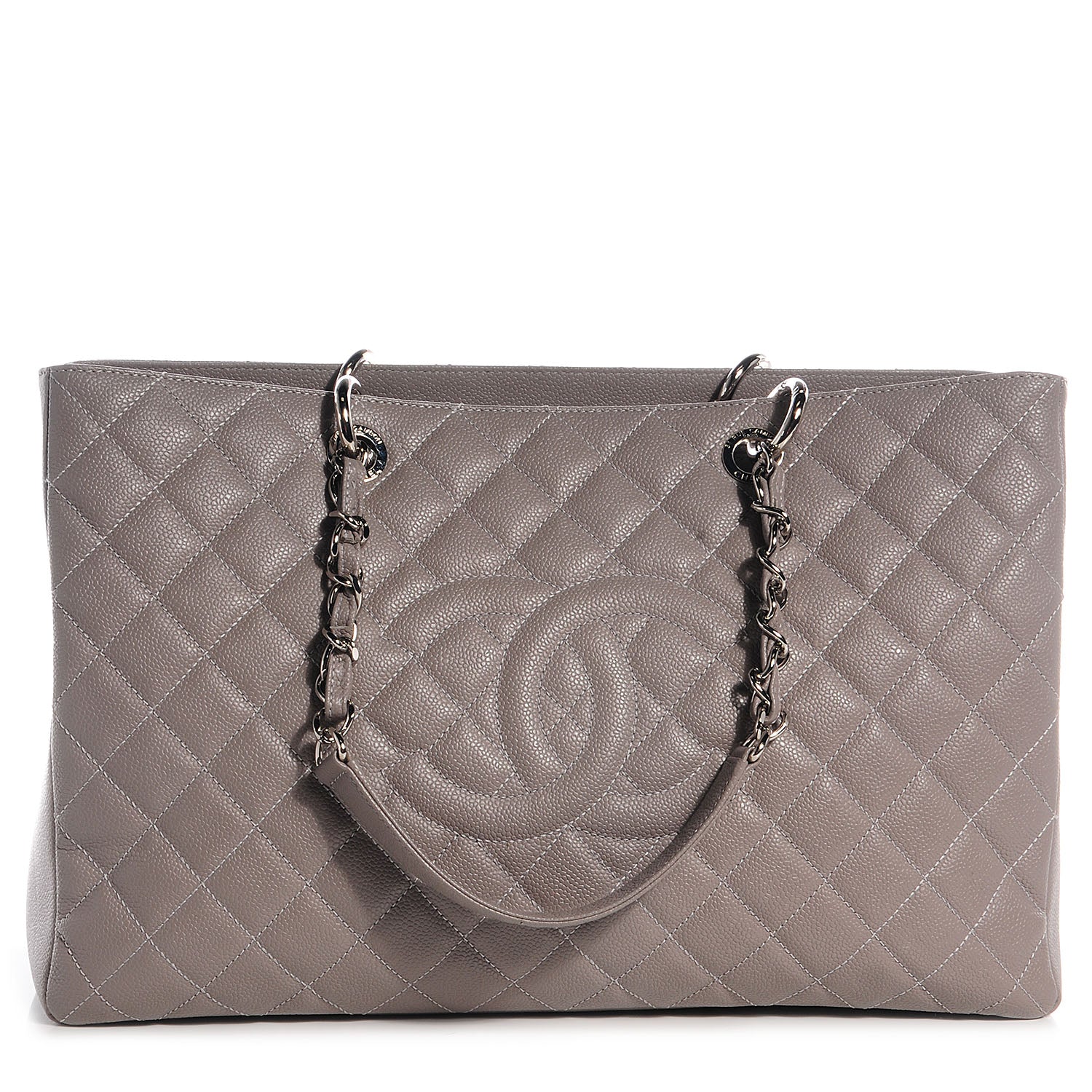 Chanel Caviar XL Grand Shopping Tote GST Light Grey 1 of 7