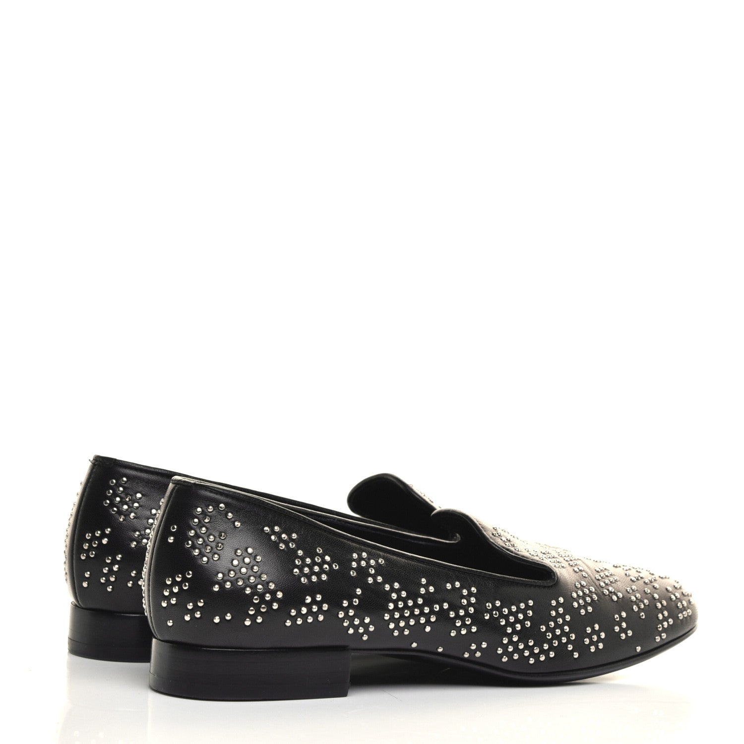 Saint Laurent Nappa Embroidered Baby Cat Smoking Slipper Flat Loafers 35 Black 4 of 9