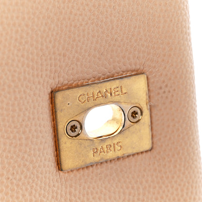 Chanel Caviar Quilted Large Coco Handle Flap Beige 6 of 15
