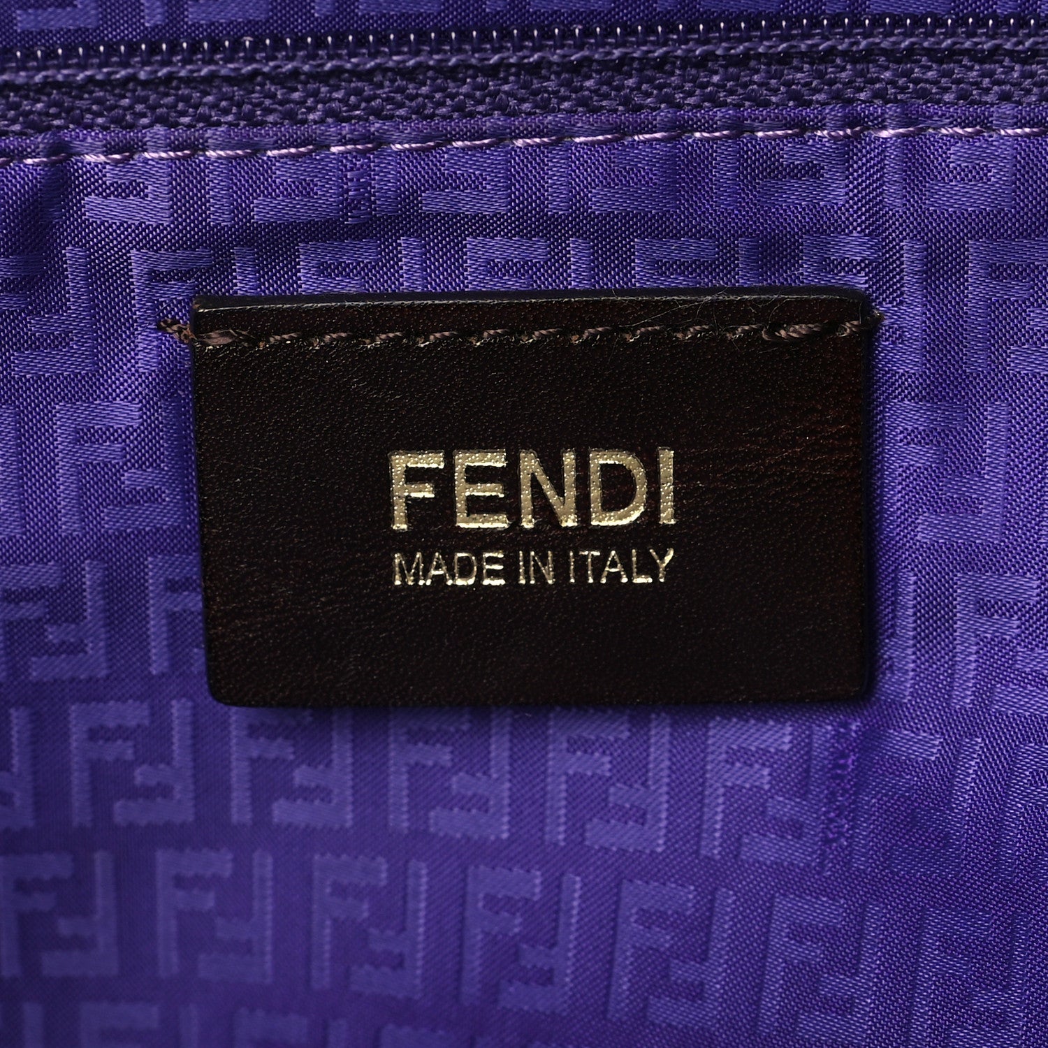 Fendi Zucca Spalmati Large Roll Tote Tobacco Viola 6 of 7