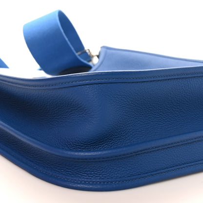 Hermes Taurillon Clemence Evelyne III PM Bleu Royal 9 of 10