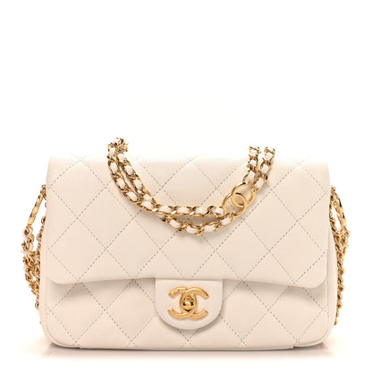 Chanel Caviar Quilted Mini CC You Flap White 1 of 10