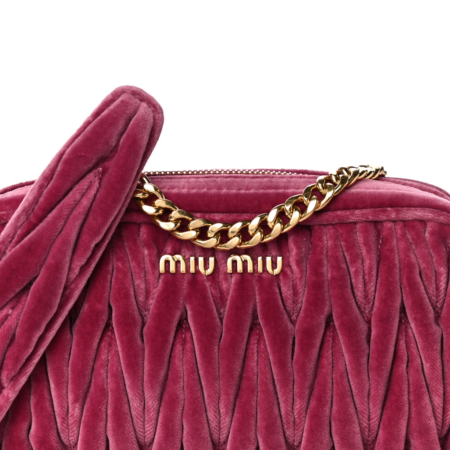 Velluto Matelasse Chain Camera Bag Bruyere