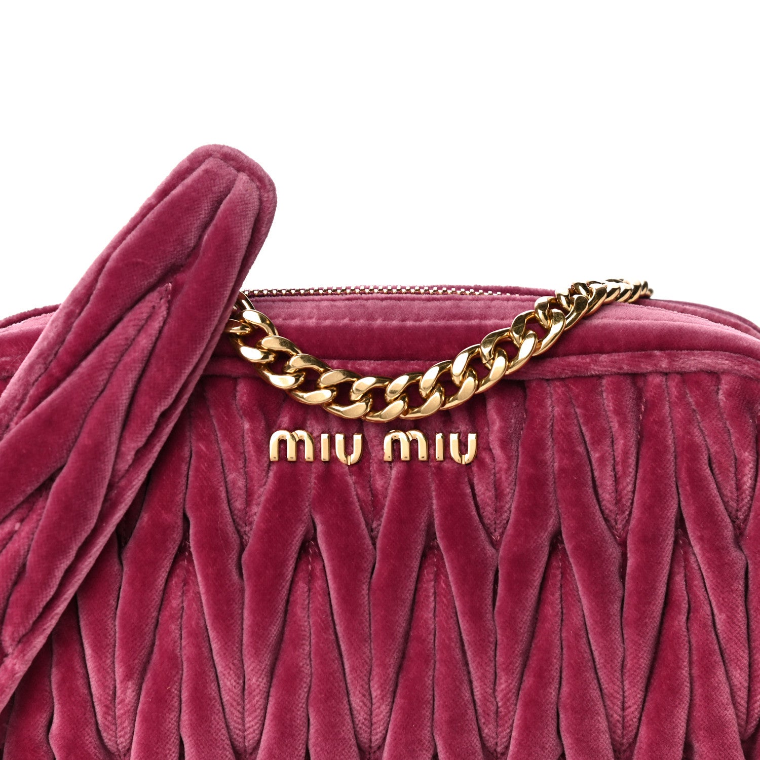 Miu Miu Velluto Matelasse Chain Camera Bag Bruyere 8 of 11