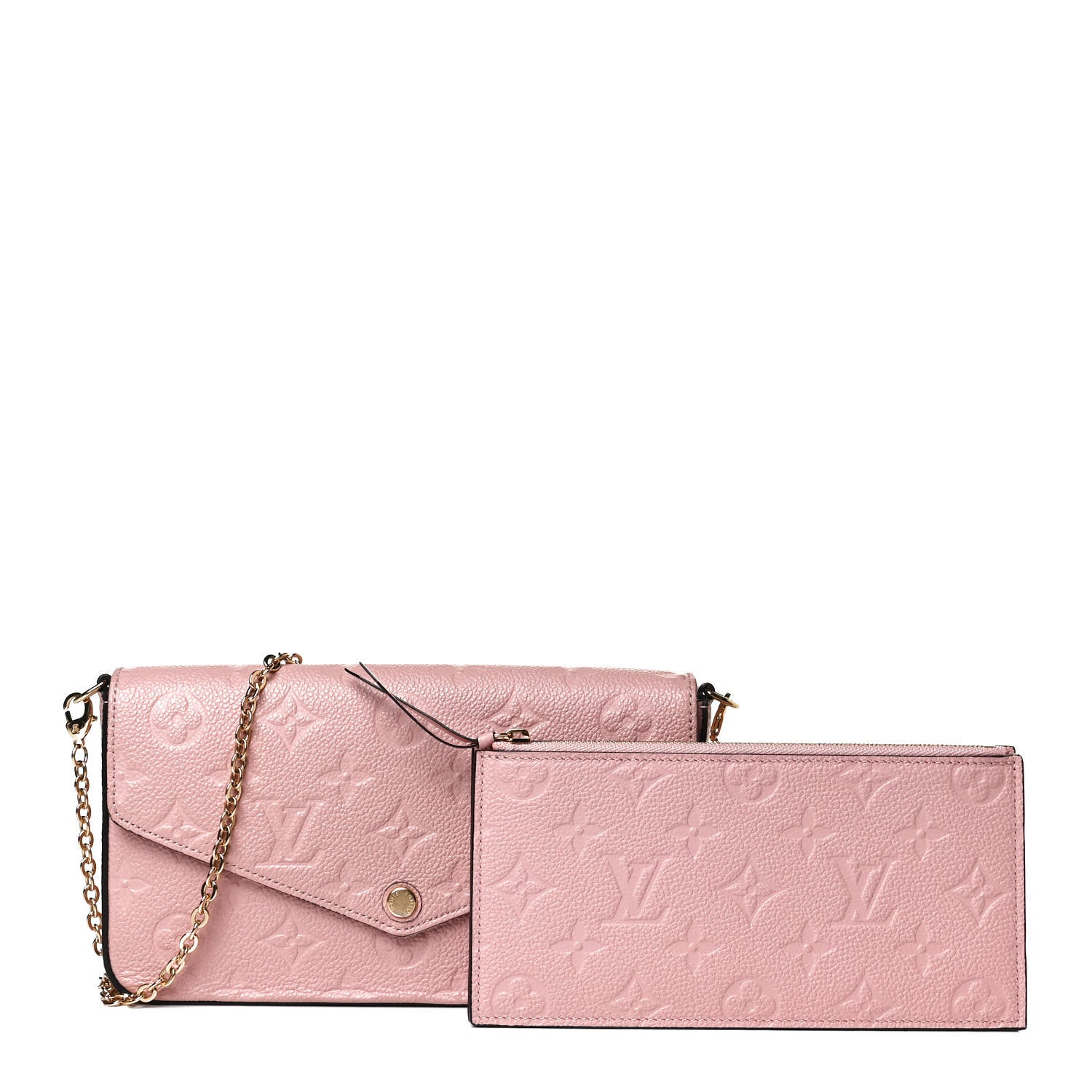 Louis Vuitton Empreinte Pochette Felicie Chain Wallet Rose Poudre 1 of 14