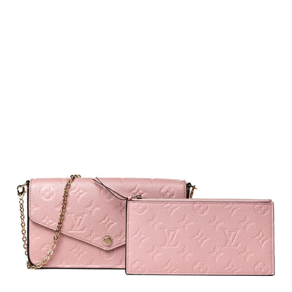 Louis Vuitton Empreinte Pochette Felicie Chain Wallet Rose Poudre 1 of 14