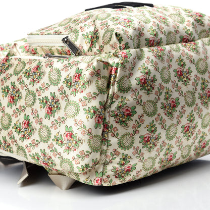 Gucci X MLB Satin Floral Print NY Yankees Patch Backpack Ivory Green 5 of 9