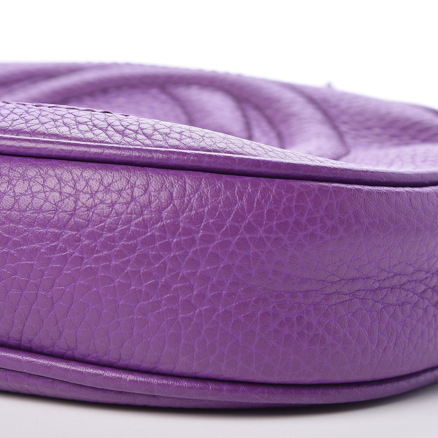 Pebbled Calfskin Mini Soho Chain Bag Shine Purple