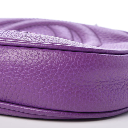 Gucci Pebbled Calfskin Mini Soho Chain Bag Shine Purple 10 of 10