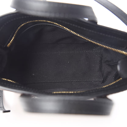MCM Visetos Mini Anya Top Zip Shopper Tote Black Cognac 5 of 10