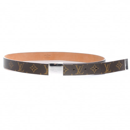 Louis Vuitton Monogram Belt w Silver Buckle 90 36 3 of 6