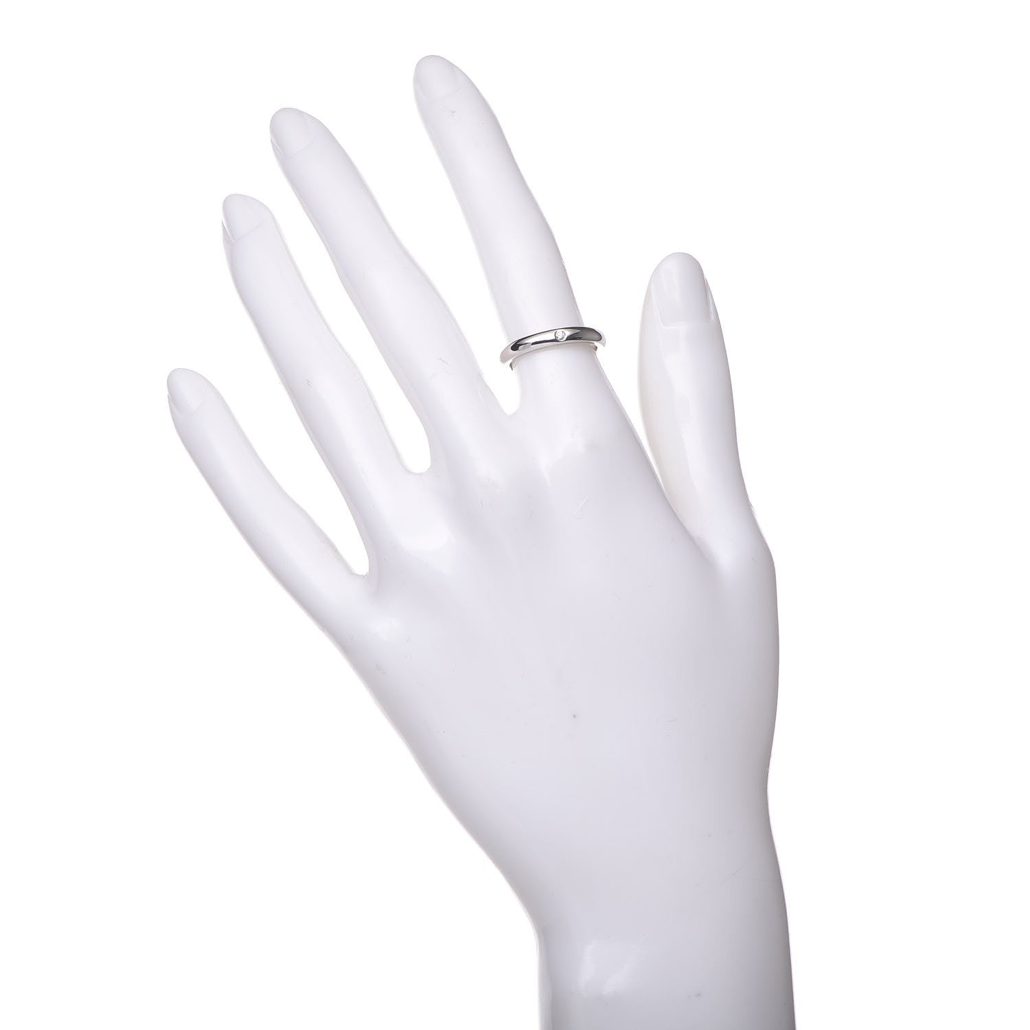Tiffany Platinum Diamond Elsa Peretti Band Ring 49 5 2 of 5
