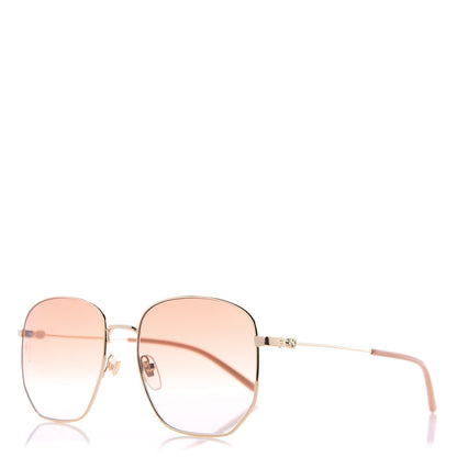Gucci Oversized Sunglasses GG0396S Gold 1 of 8