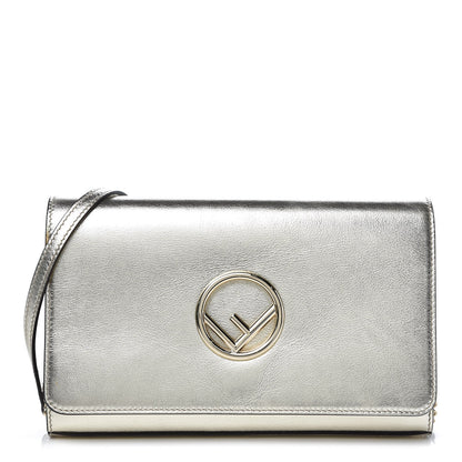 Fendi Vitello Catalan Mirror F is Fendi Wallet on Chain Champagne 1 of 8