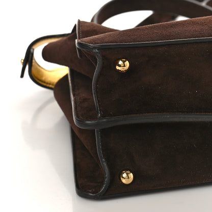 Fendi Suede Medium Peekaboo I See U Satchel Moresco Oro Chiaro 9 of 10