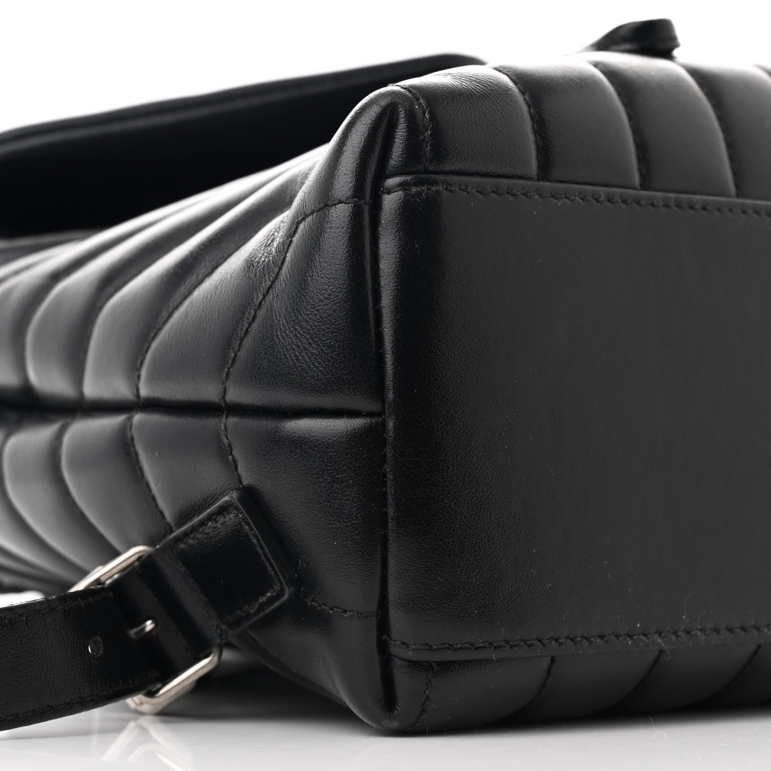 Saint Laurent Calfskin Y Quilted Monogram Small Loulou Backpack Black 9 of 10