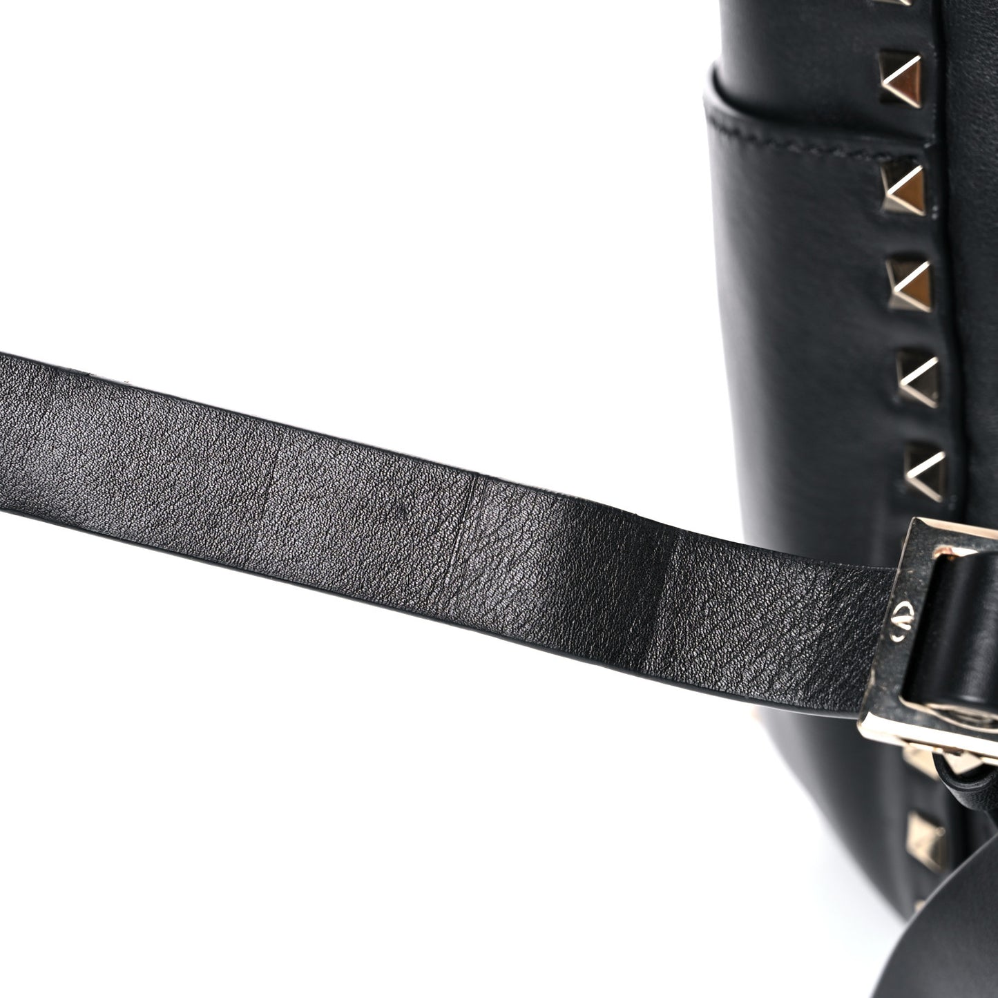 Vitello Medium Rockstud Backpack Black