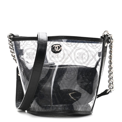 Chanel Crumpled Calfskin PVC Bucket Bag Black 1 of 11