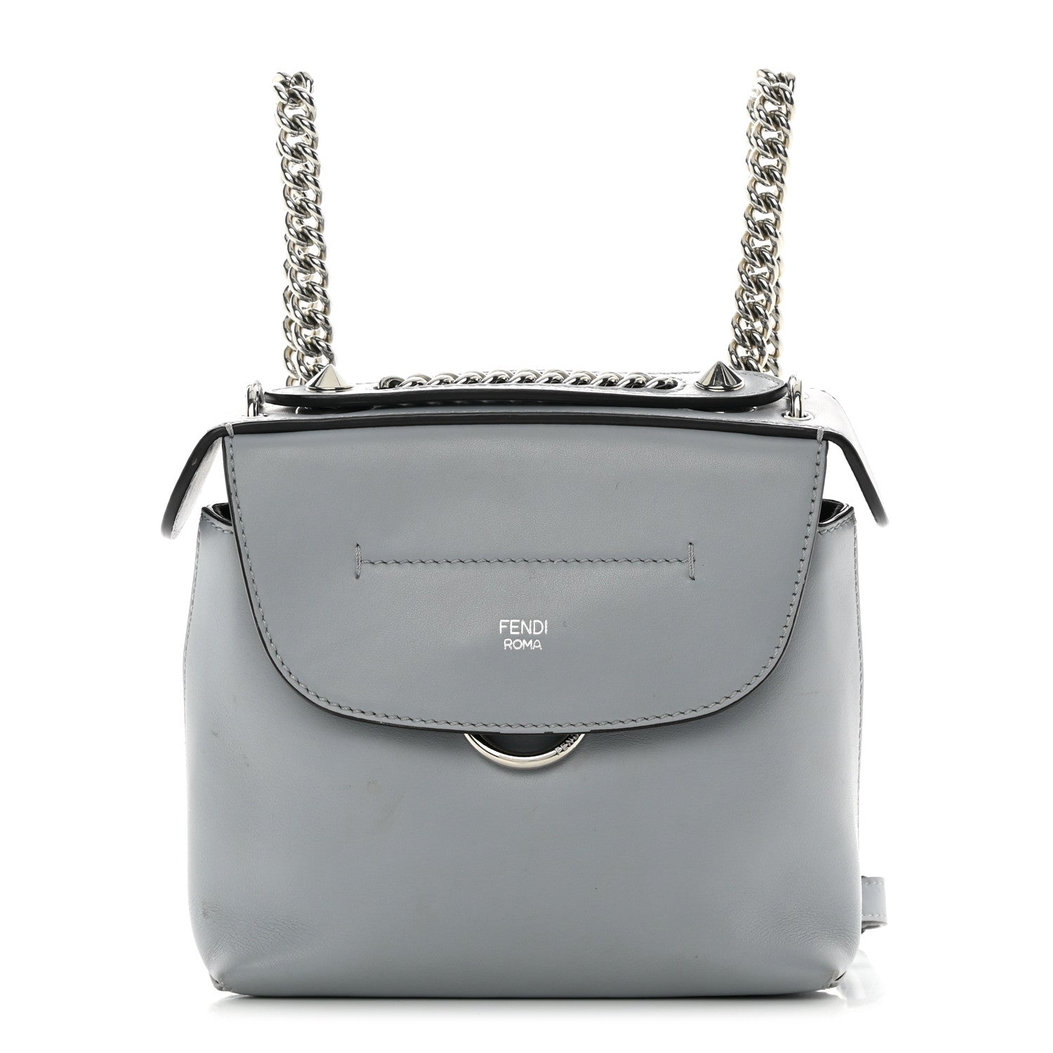 Fendi Vitello Century Opaco Mini Back to School Backpack Azzurro Polvere 1 of 17