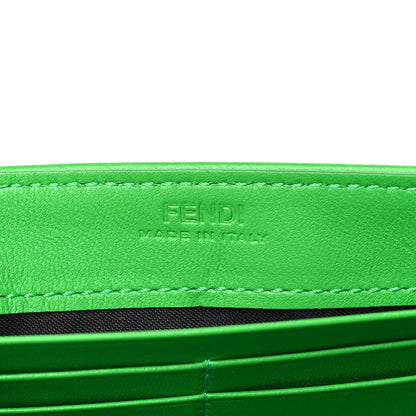 Fendi Nappa Matisse FF Embossed Continental Wallet On Chain Tomatillo 6 of 7
