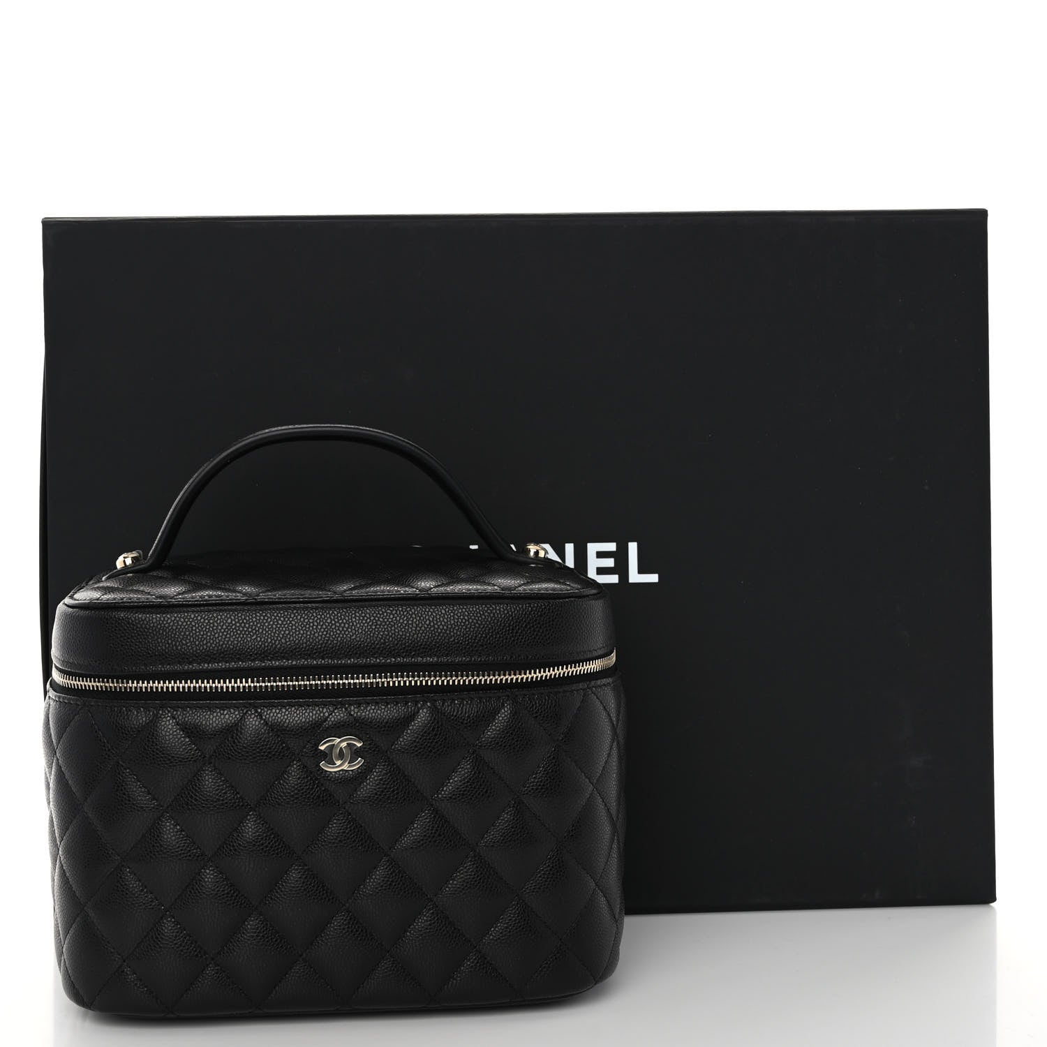 Chanel Caviar Quilted Large Vanity Pouch Black 13 of 13